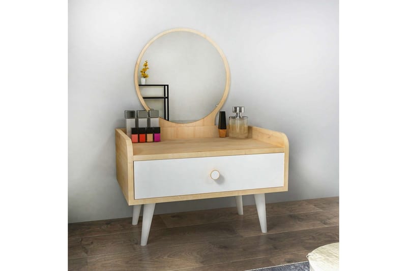 Orlinor Toiletbord 60 cm - Hvid/Blå - Møbler - Borde - Sminkebord & konsolbord