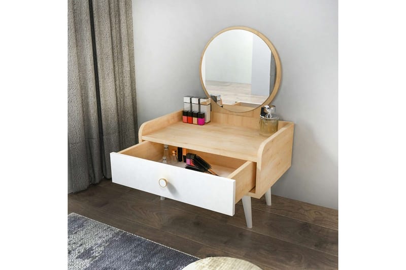 Orlinor Toiletbord 60 cm - Hvid/Blå - Møbler - Borde - Sminkebord & konsolbord