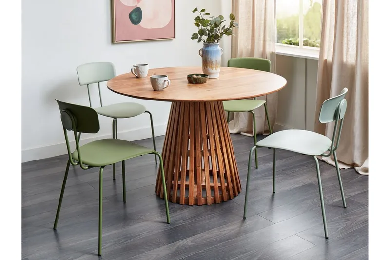 Ortelle Spisebord 120 cm Rund - Mørkebrun - Møbler - Borde - Spisebord og køkkenbord