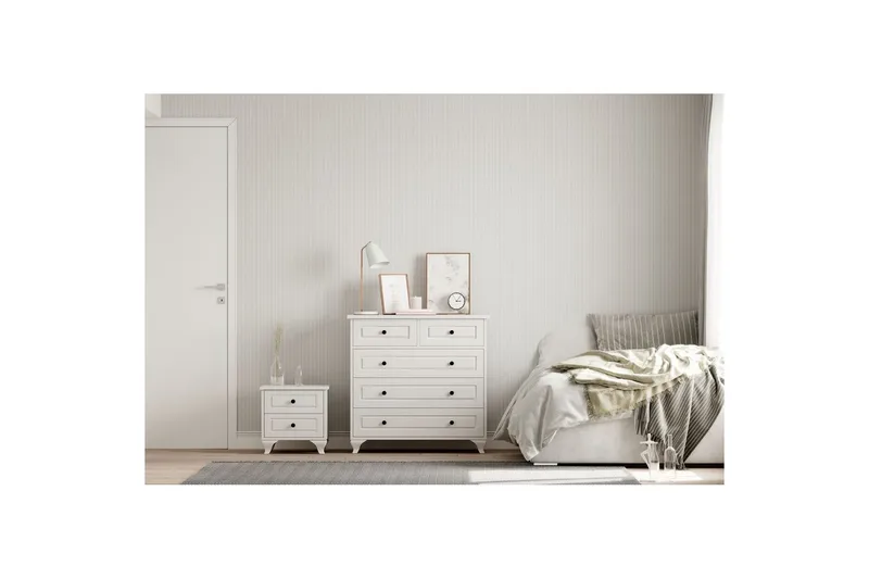 Orval Toiletbord 90 cm - Mat Hvid - Opbevaring - Opbevaringsmøbler - Kommode - Entrékommode