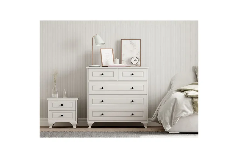 Orval Toiletbord 90 cm - Mat Hvid - Opbevaring - Opbevaringsmøbler - Kommode - Entrékommode