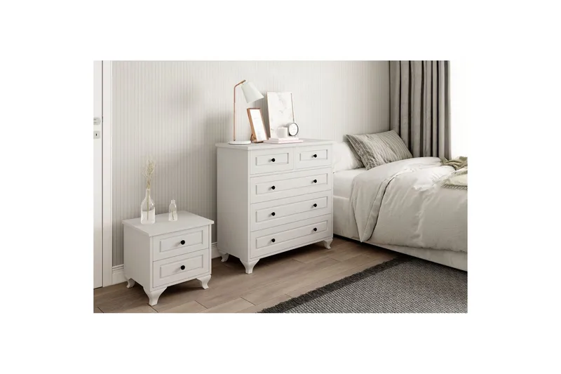 Orval Toiletbord 90 cm - Mat Hvid - Opbevaring - Opbevaringsmøbler - Kommode - Entrékommode