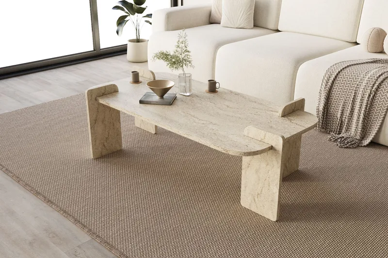 Osmiric sofabord 120 cm rektangulært - Travertin - Møbler - Borde - Sofabord