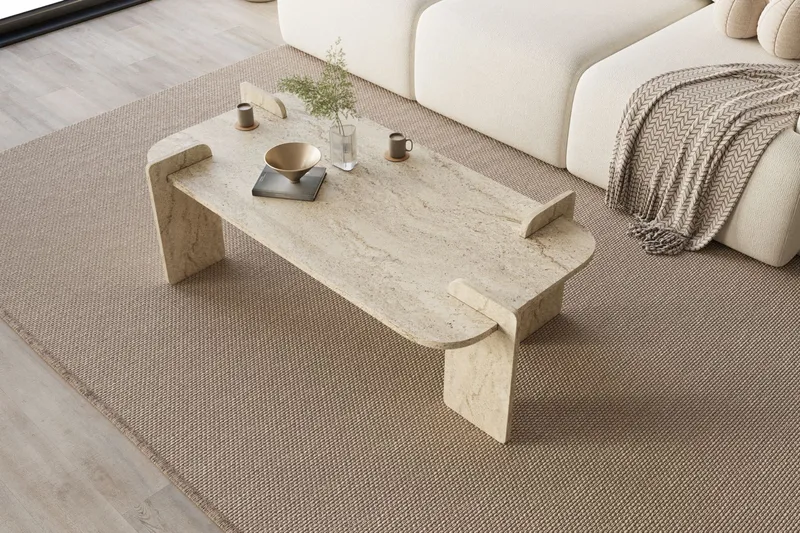 Osmiric sofabord 120 cm rektangulært - Travertin - Møbler - Borde - Sofabord