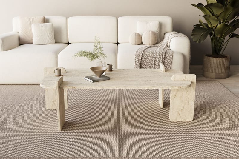 Osmiric sofabord 120 cm rektangulært - Travertin - Møbler - Borde - Sofabord