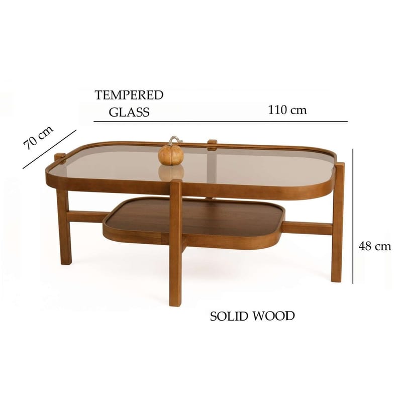 Ostrin Sofabord 110 cm - Mørkebrun - Møbler - Borde - Sofabord
