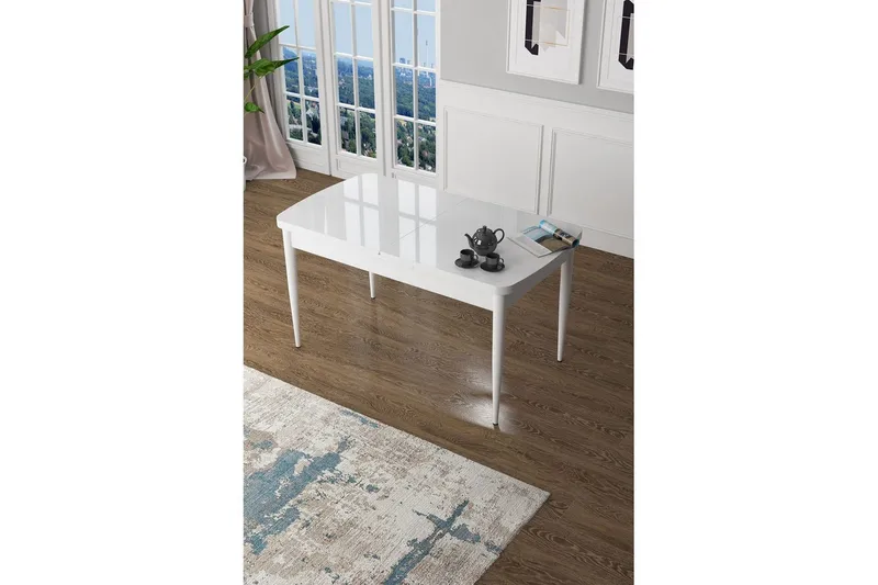 Ostwerwal Spisebord 132 cm Rektangulær - Hvid - Møbler - Borde - Spisebord og køkkenbord