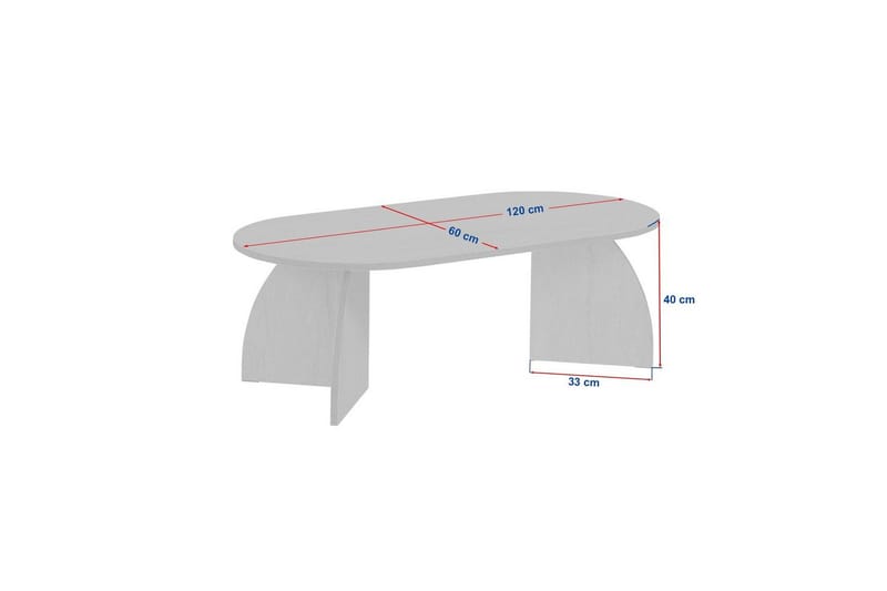 Osyra Sofabord 120 cm - Sort - Møbler - Borde - Sofabord