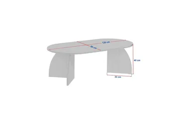 Osyra Sofabord 120 cm - Travertin - Møbler - Borde - Sofabord