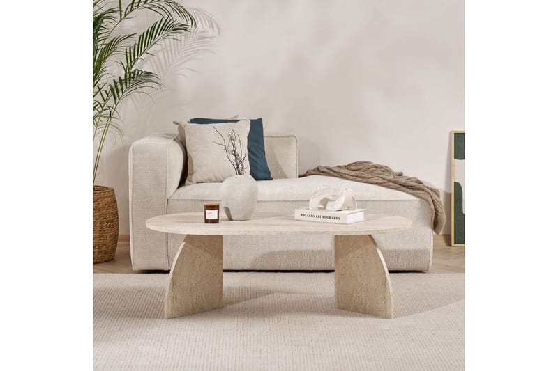 Osyra Sofabord 120 cm - Travertin - Møbler - Borde - Sofabord