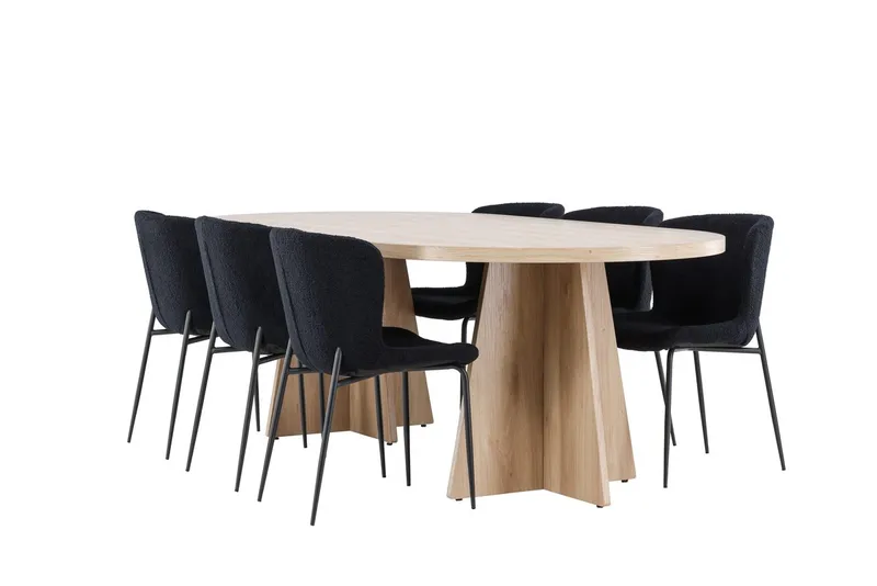 Oval Dining Set Venture Home - Møbler - Borde - Spisebordssæt