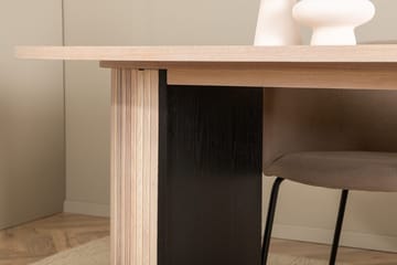 Oval matgrupp Venture Home Beige Ljust trä 4st - Møbler - Borde - Spisebordssæt