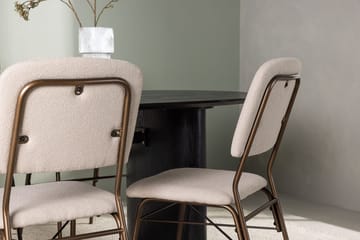 Oval matgrupp Venture Home Beige Mörkbrun 4st - Mørkebrun - Møbler - Borde - Spisebordssæt