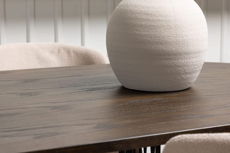 Oval matgrupp Venture Home Beige Mocka 4st - Møbler - Borde - Spisebordssæt