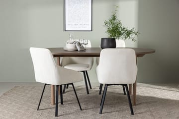 Oval matgrupp Venture Home Beige Natur 4st - Møbler - Borde - Spisebordssæt