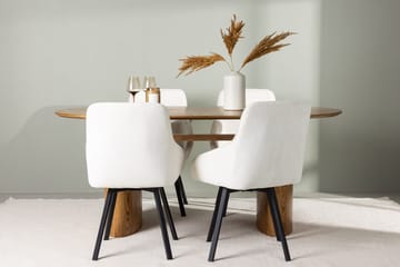 Oval matgrupp Venture Home Beige Natur 4st - Møbler - Borde - Spisebordssæt
