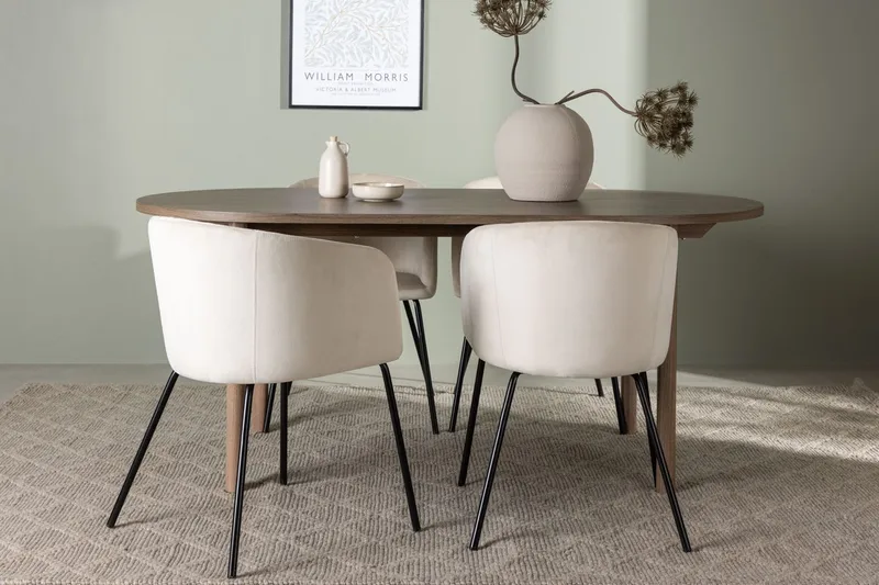 Oval matgrupp Venture Home Beige Natur 4st