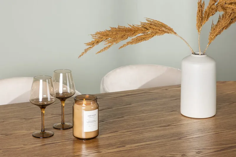 Oval matgrupp Venture Home Beige Natur 4st - Møbler - Borde - Spisebordssæt