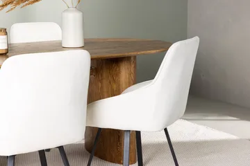 Oval matgrupp Venture Home Beige Natur 4st - Møbler - Borde - Spisebordssæt