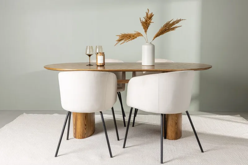 Oval matgrupp Venture Home Beige Natur 4st