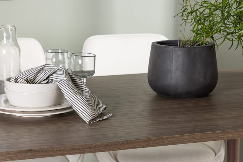 Oval matgrupp Venture Home Beige Natur 4st - Møbler - Borde - Spisebordssæt