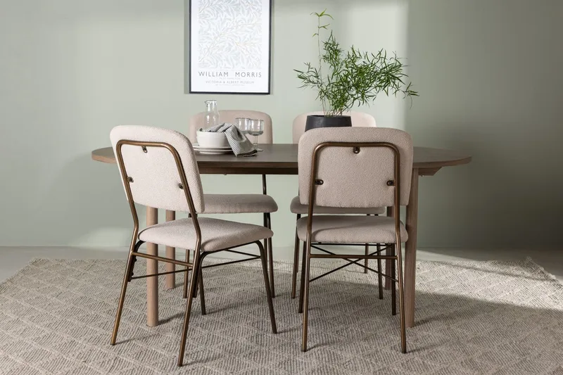 Oval matgrupp Venture Home Beige Natur 4st