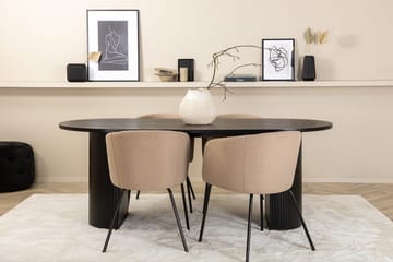 Sort - beige, vitputsad, svart