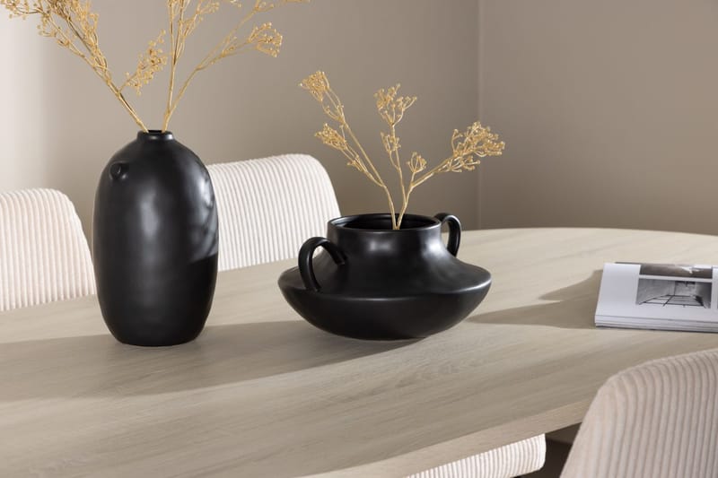 Oval matgrupp Venture Home Beige Vitputsad 4st - Møbler - Borde - Spisebordssæt