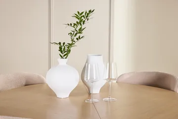 Oval matgrupp Venture Home Beige Vitputsad 4st - Møbler - Borde - Spisebordssæt