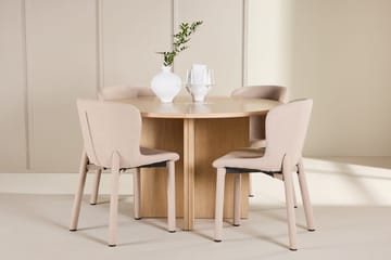 Oval matgrupp Venture Home Beige Vitputsad 4st - Møbler - Borde - Spisebordssæt