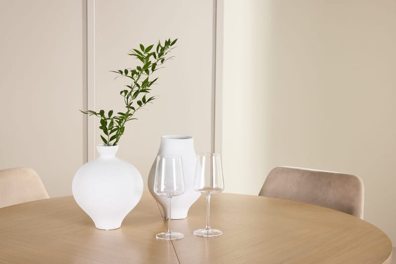 Oval matgrupp Venture Home Beige Vitputsad 4st - Møbler - Borde - Spisebordssæt