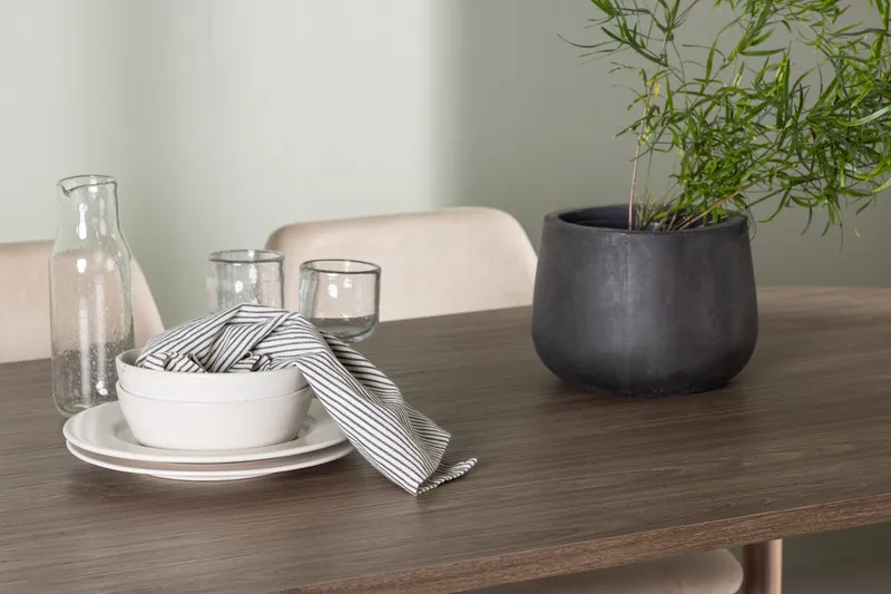 Oval matgrupp Venture Home Brun Natur 4st - Møbler - Borde - Spisebordssæt