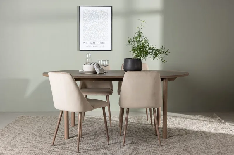 Oval matgrupp Venture Home Brun Natur 4st
