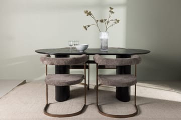 Oval matgrupp Venture Home Brun Svart 4st - Møbler - Borde - Spisebordssæt