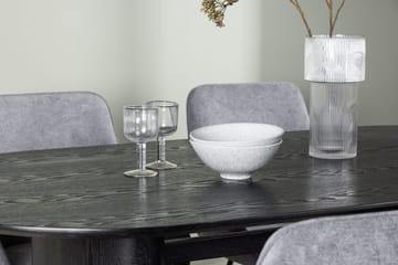 Oval matgrupp Venture Home Grå Svart 4st - Møbler - Borde - Spisebordssæt