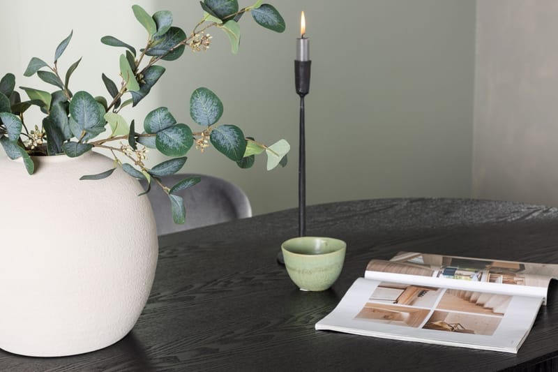 Oval matgrupp Venture Home Grå Svart 4st - Møbler - Borde - Spisebordssæt