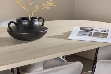 Oval matgrupp Venture Home Grå Vitputsad 4st - Møbler - Borde - Spisebordssæt
