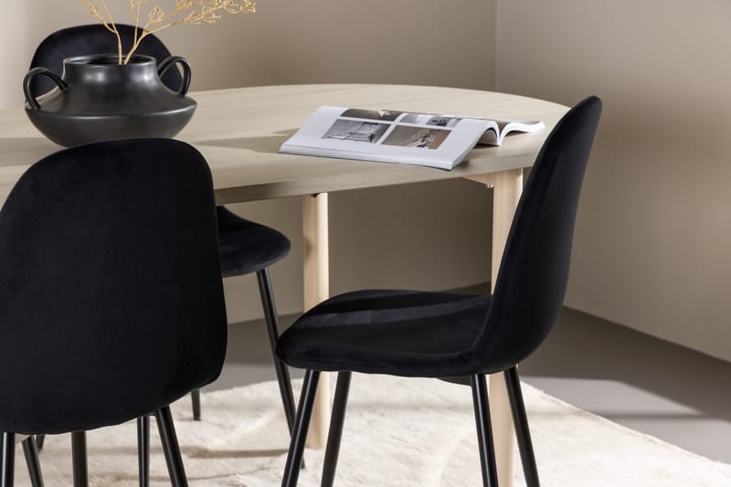 Oval matgrupp Venture Home Ljust trä - Møbler - Borde - Spisebordssæt