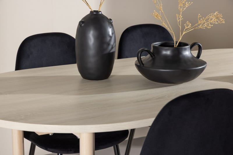 Oval matgrupp Venture Home Ljust trä - Møbler - Borde - Spisebordssæt