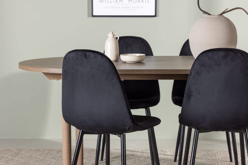 Oval matgrupp Venture Home Mörkt trä - Møbler - Borde - Spisebordssæt