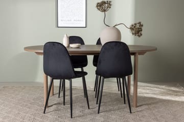 Oval matgrupp Venture Home Mörkt trä - Møbler - Borde - Spisebordssæt