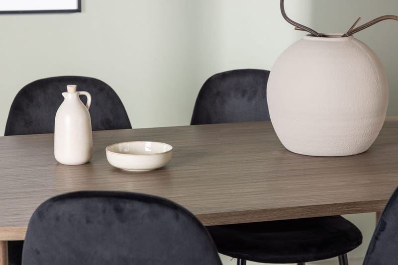 Oval matgrupp Venture Home Mörkt trä - Møbler - Borde - Spisebordssæt