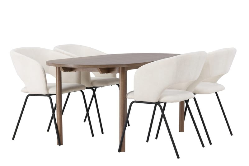 Oval matgrupp Venture Home Offwhite Natur 4st