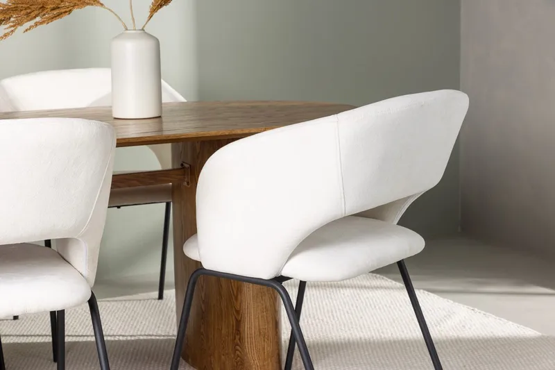 Oval matgrupp Venture Home Offwhite Natur 4st