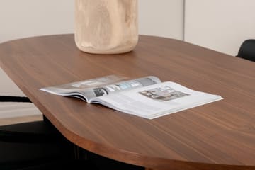 Oval matgrupp Venture Home Svart Mörkt trä 4st - Møbler - Borde - Spisebordssæt