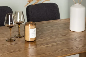 Oval matgrupp Venture Home Svart Natur 4st - Møbler - Borde - Spisebordssæt