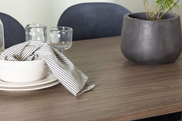 Oval matgrupp Venture Home Svart Natur 4st - Møbler - Borde - Spisebordssæt