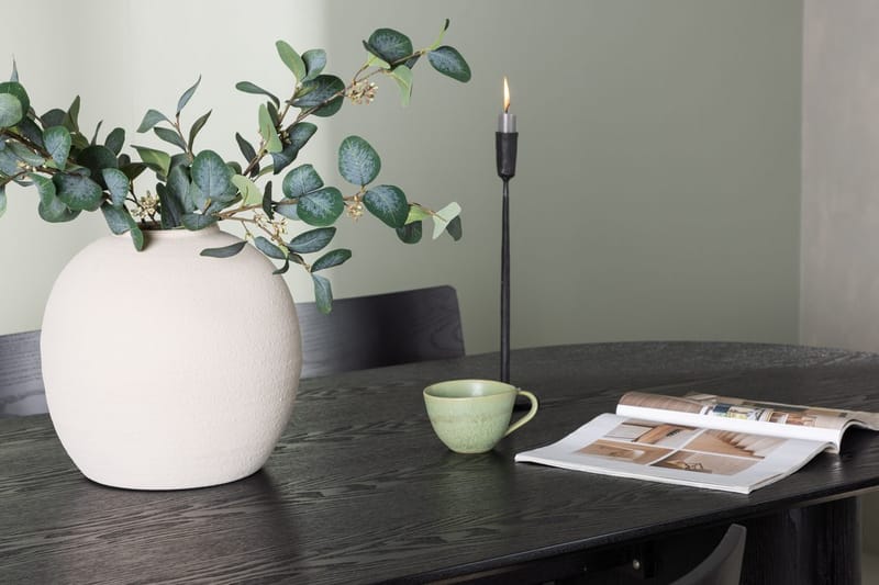 Oval matgrupp Venture Home Svart Svart 4st - Møbler - Borde - Spisebordssæt