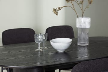 Oval matgrupp Venture Home Svart Svart 4st - Møbler - Borde - Spisebordssæt