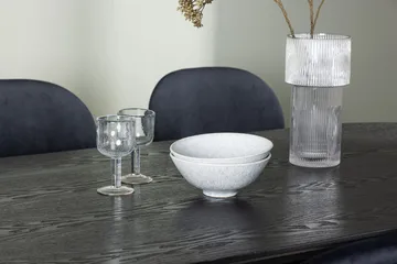 Oval matgrupp Venture Home Svart Svart 4st - Møbler - Borde - Spisebordssæt
